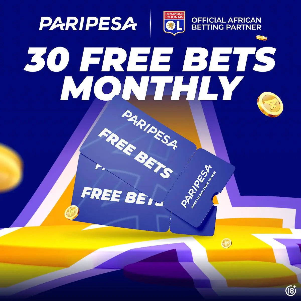 Paripesa Kenya 30 free bets monthly Promo