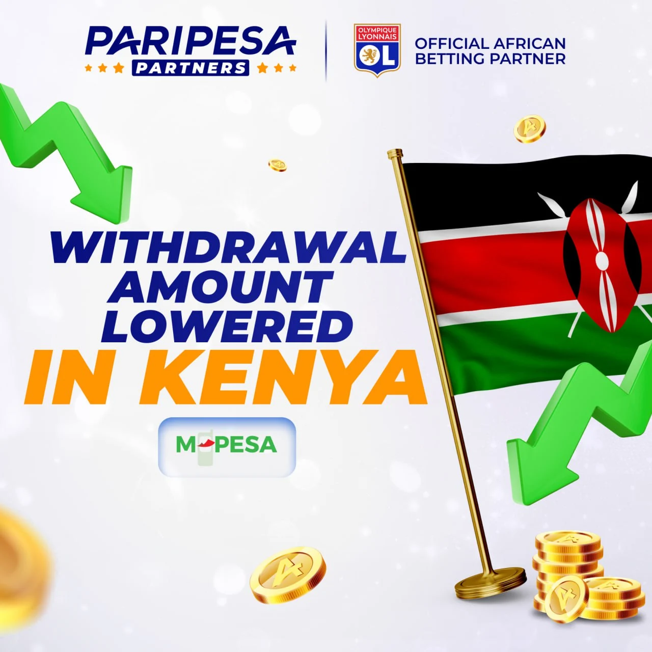 Paripesa Kenya Mpesa withdrawals